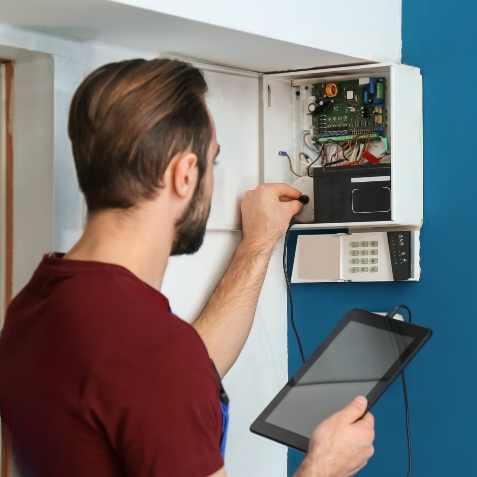 Security system testing and inspections for commercial facilities