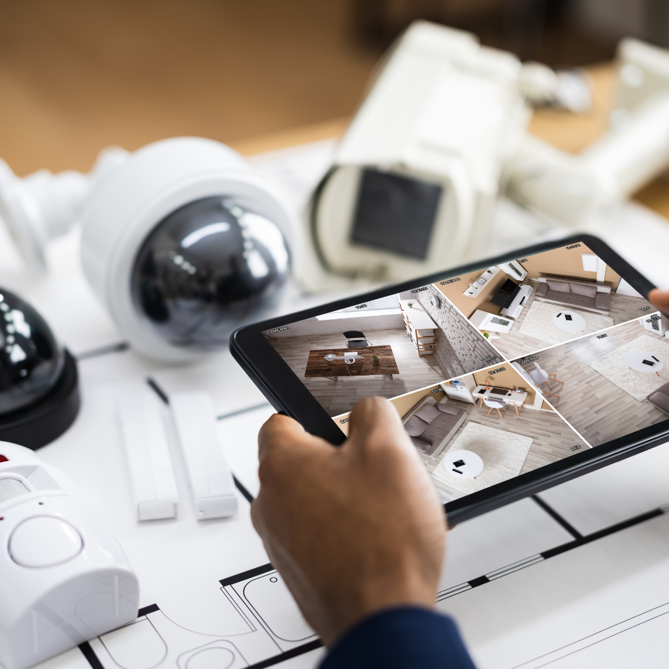 Integrated security system combining surveillance, access control, and monitoring
